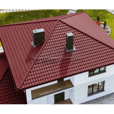 Четверник конька полукруглого 0,5 Satin RAL3011 с пленкой