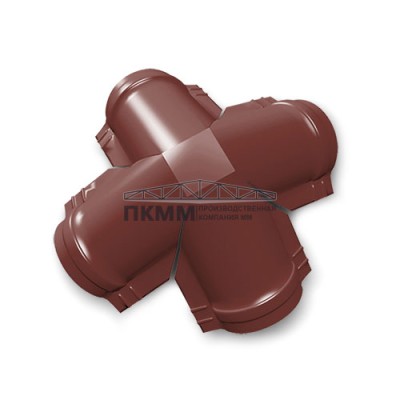 Четверник конька полукруглого 0,5 Satin RAL3009 с пленкой