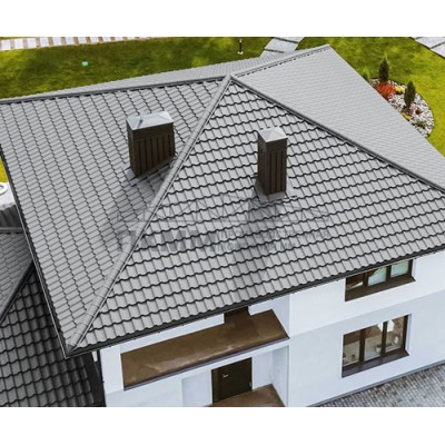 Четверник конька полукруглого 0,5 Satin RAL7004 с пленкой