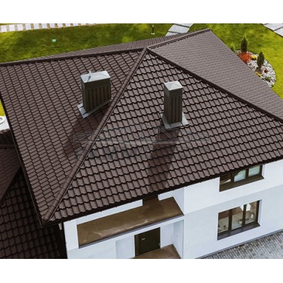 Четверник конька полукруглого 0,5 GreenCoat Pural BT, matt RR887 с пленкой