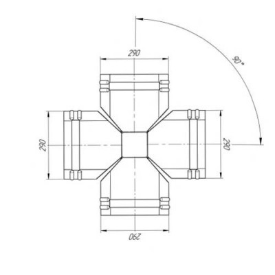 Четверник конька полукруглого 0,45 Drap RAL7024 с пленкой