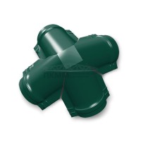 Четверник конька полукруглого 0,45 Полиэстер RAL6005 с пленкой