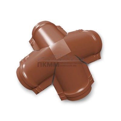 Четверник конька полукруглого 0,5 Satin Matt TX RAL8004 с пленкой