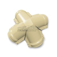 Четверник конька полукруглого 0,45 Полиэстер RAL1014 с пленкой Четверник конька полукруглого 0,45 Полиэстер RAL1014 с пленкой