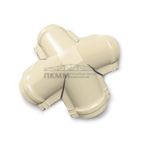 Четверник конька полукруглого 0,45 Полиэстер RAL1015 с пленкой