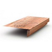 Планка лобовая сложная 250х50х2000-0.5 ECOSTEEL_T Кедр