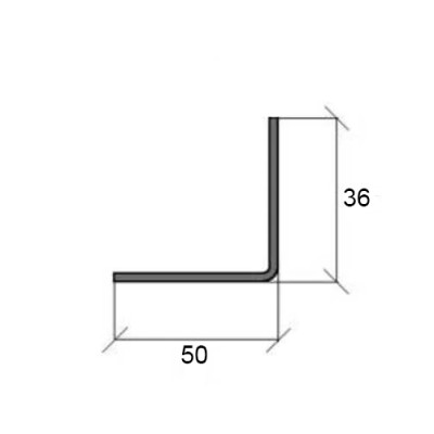 L-профиль перфорированный К237 50x36x3000, толщина 1,5 мм, оцинкованный