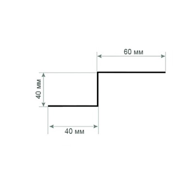 Z-профиль перфорированный К239 97x40x2500, толщина 2,0 мм, оцинкованный