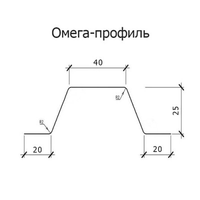 Омега-профиль (ГПО) 25-1.0 Оцинкованный