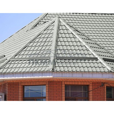 Планка конька круглого R110х2000-0.5 Пластизол RAL7038
