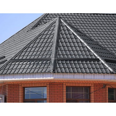 Планка конька круглого R110х2000-0.5 Призма RAL7024