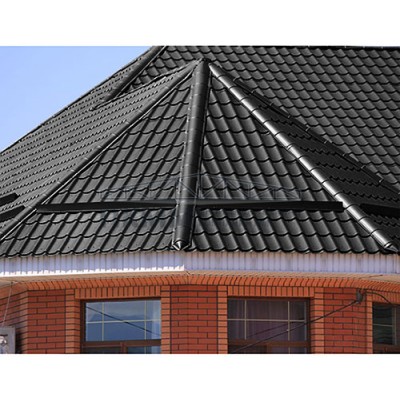 Планка конька круглого R110х2000-0.5 PURMAN RAL9005
