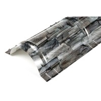 Планка конька круглого R110х2000-0.5 ECOSTEEL Белый Камень