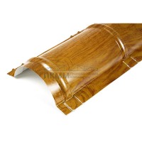 Планка конька круглого R110х2000-0.5 ECOSTEEL_T Золотой Дуб