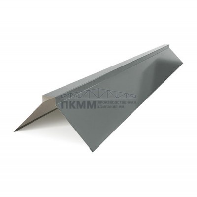 Планка конька плоского 150х150х2000-0.45 Полиэстер RAL7005
