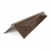 Планка конька плоского 120х120х2000-0.5 ECOSTEEL Мореный Дуб