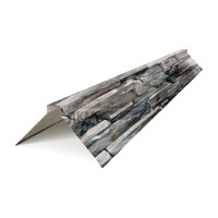 Планка конька плоского 150х150х2000-0.5 ECOSTEEL Белый Камень