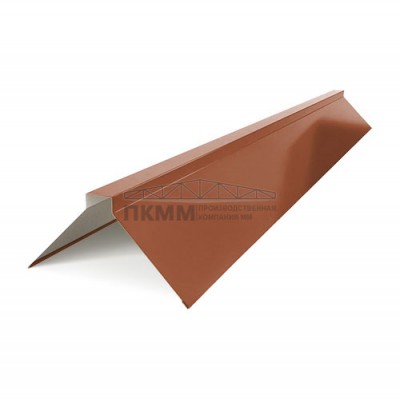Планка конька плоского 120х120х2000-0.5 Norman RAL8004