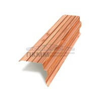 Планка торцевая 90х115х2000-0.5 ECOSTEEL_T Кедр