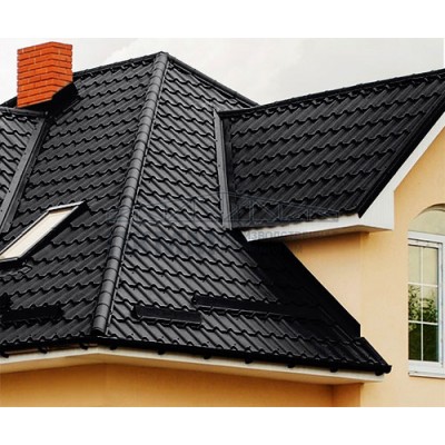 Тройник Y конька полукруглого 0,5 Quarzit lite RAL9005 с пленкой