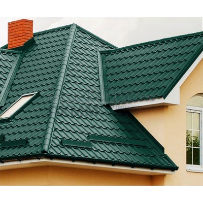Тройник Y конька полукруглого 0,5 Satin RAL6005 с пленкой