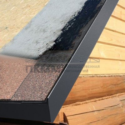 Планка ветровая 100х20х70 0,5 Satin RAL7024 с пленкой
