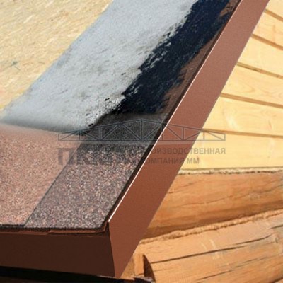 Планка ветровая двойная завальцовка 60х30х90 0,5 Satin Matt RAL8004