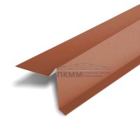 Планка ветровая 100х20х70 0,5 PurLite Matt RAL8004 с пленкой Планка ветровая 100х20х70 0,5 PurLite Matt RAL8004 с пленкой