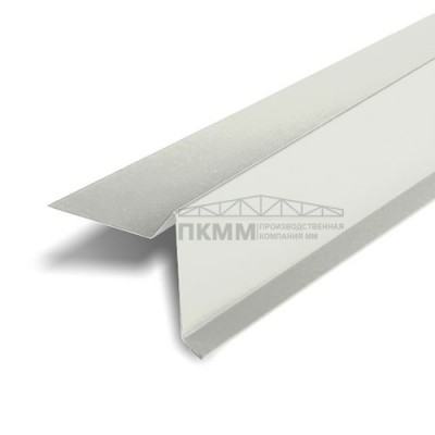 Планка ветровая 100х20х70 0,5 Satin RAL9003 с пленкой