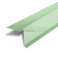 Планка ветровая двойная завальцовка 60х30х90 0,45 Полиэстер RAL6019 с пленкой