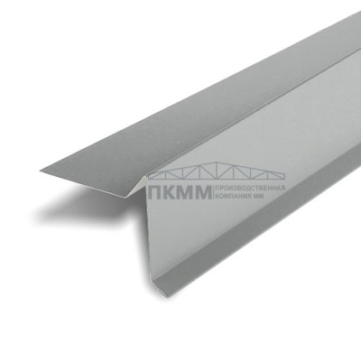 Планка ветровая 100х20х70 0,5 Satin RAL9006 с пленкой