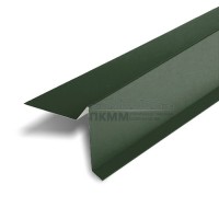 Планка ветровая двойная завальцовка 60х30х90 0,5 GreenCoat Pural BT RR11 с пленкой