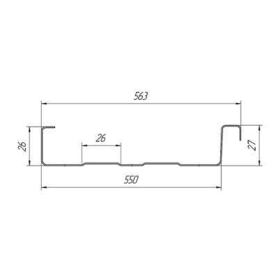 Продольно гнутый фальц профилированный 0,5 Satin RAL 3005