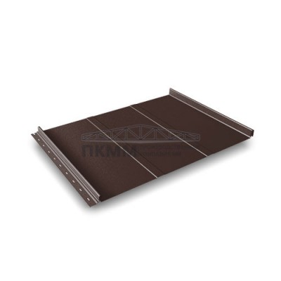 Кликфальц Line 0,5 Quarzit с пленкой на замках RAL 8017 шоколад