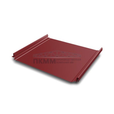 Кликфальц Pro 0,5 Rooftop Matte с пленкой на замках RAL 3011 коричнево-красный