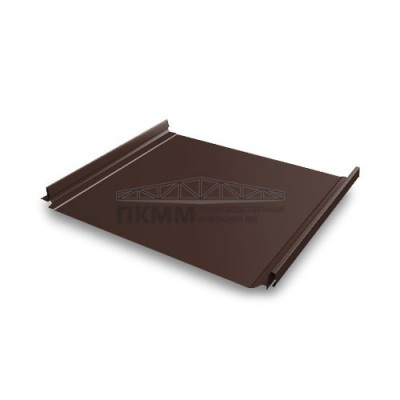 Кликфальц Pro 0,5 PurPro Matt 275 с пленкой на замках RAL 8017 шоколад