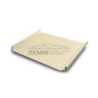 Кликфальц Pro Gofr Grand Line 0,5 Satin с пленкой на замках RAL 1015 светлая слоновая кость