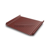 Кликфальц Pro Gofr Grand Line 0,45 PE с пленкой на замках RAL 3009 оксидно-красный