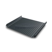 Кликфальц Pro Gofr Grand Line 0,5 Satin с пленкой на замках RAL 7016 антрацитово-серый