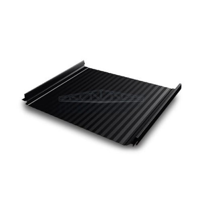 Кликфальц Pro Gofr 0,5 Rooftop Matte с пленкой на замках RAL 9005 черный
