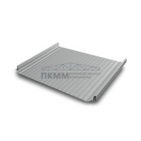 Кликфальц Pro Gofr Grand Line 0,5 Satin с пленкой на замках RAL 9006 бело-алюминиевый