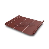 Кликфальц Pro Line Grand Line 0,5 GreenCoat Pural Matt с пленкой на замках RR 29 красный (RAL 3009 оксидно-красный)