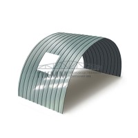 Арочное укрытие для конвейеров из профлиста С10ПГ-1160, 0,6, нержавеющий Арочное укрытие для конвейеров из профлиста С10ПГ-1160, 0,6, нержавеющий