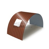 Арочное укрытие для конвейеров из профлиста С18ПГ-1023, 1,0, в полимерном покрытии Арочное укрытие для конвейеров из профлиста С18ПГ-1023, 1,0, в полимерном покрытии