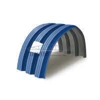Арочное укрытие для конвейеров из профлиста Н112ПГ-807, 0,7, в полимерном покрытии Арочное укрытие для конвейеров из профлиста Н112ПГ-807, 0,7, в полимерном покрытии