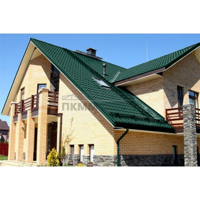 Металлочерепица Супермонтеррей-0.5 RAL6005 PURMAN