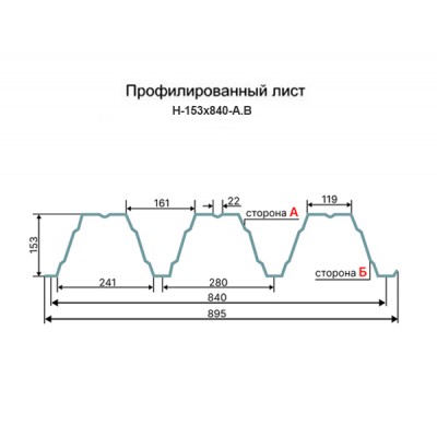 Профнастил Н153-840-0.7 RAL6005 Полиэстер