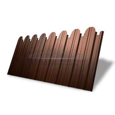 Профнастил фигурный С10В-1150-0,45 Print Elite Choco Wood