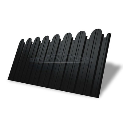 Профнастил фигурный С10В-1150-0,5 PurPro Matt 275 RAL 9005