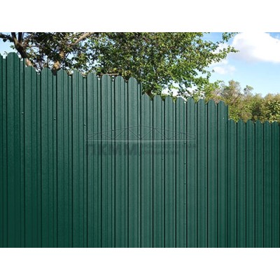 Профнастил фигурный С10В-1150-0,5 Satin с пленкой RAL 6005